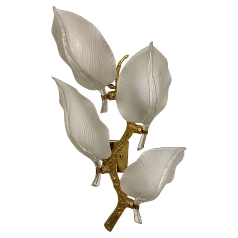 Italian Midcentury Murano Glass Sconce by Franco Luce