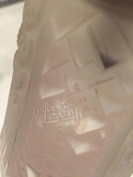 French Art Deco Chandelier Signed by Muller Freres