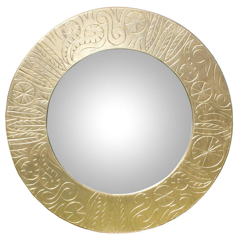 French Art Deco Gilt Wood Hotel Mirror, circa 1940