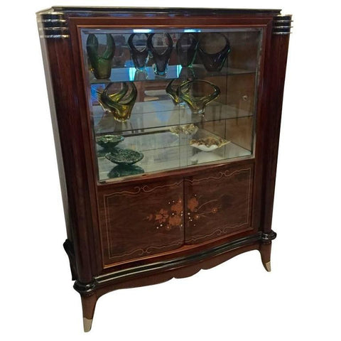 French Art Deco Vitrine or Display Cabinet in the Style of Jules Leleu