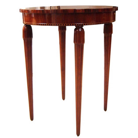 American Art Deco Marquetry Tea Table Occasional Table