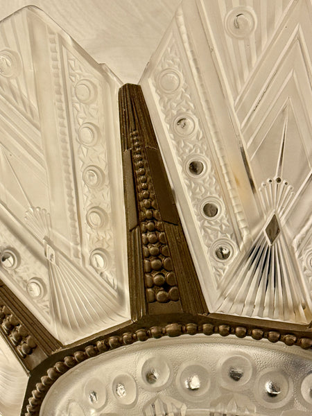 French Art Deco Chandelier by G Leleu
