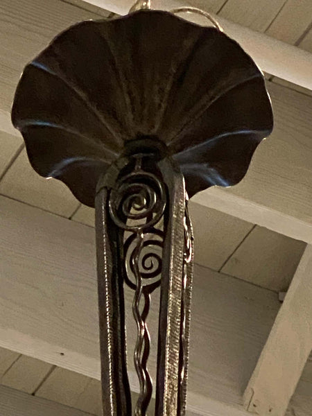 French Art Deco Two tiered Chandelier