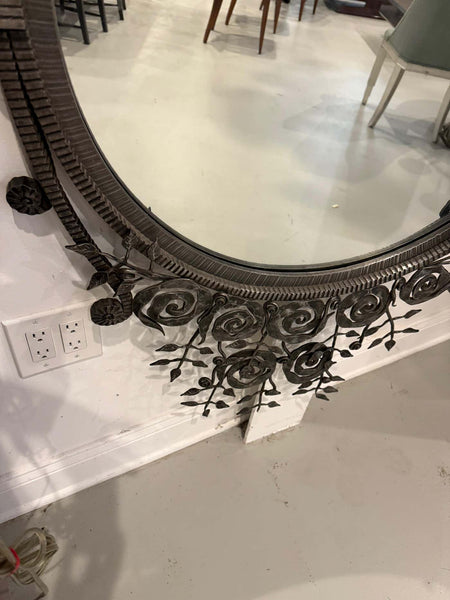 French Art Deco Wrought Iron Mirror
