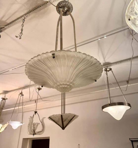 French Art Deco Chandelier Pendant by G Leleu