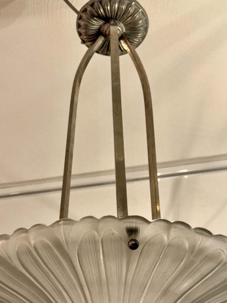 French Art Deco Chandelier Pendant by G Leleu