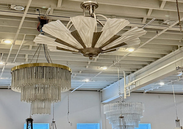 French Art Deco Chandelier Signed by Degue