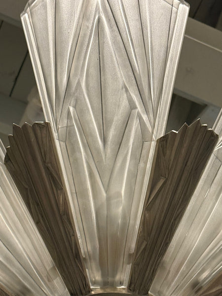 French Art Deco Chandelier Signed by Degue