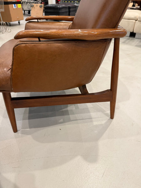 Pair of Mid Century Modern Leather Club Chairs