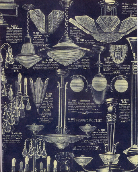 French Art Deco Chandelier by G Leleu