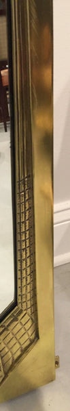French Art Deco Brass Mirror
