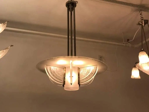 French Art Deco Chandelier by Hettier et Vincent