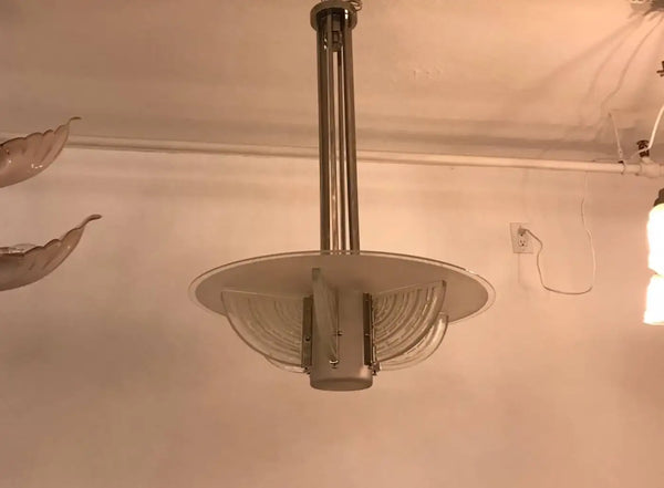 French Art Deco Chandelier by Hettier et Vincent