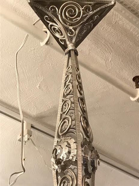 French Art Deco Chandelier Signed by Sabino