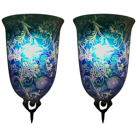 Pair of Multiple Original Ulla Darni "Swing Blue" Sconces