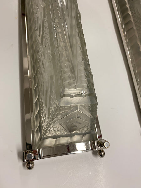 Pair of French Art Deco Geometric Sconces