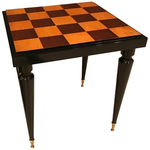 French Art Deco Ebony Game Table or Centre Table