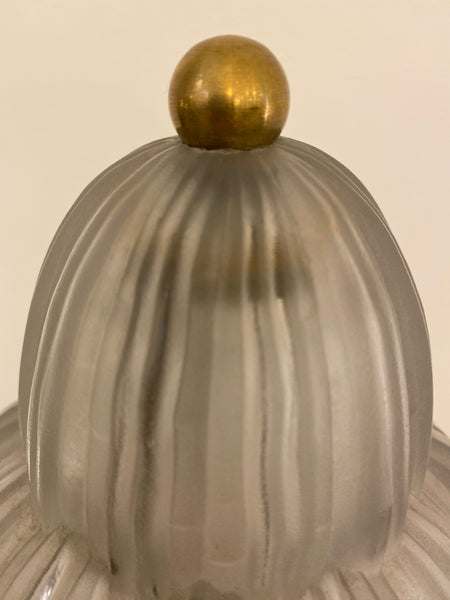 French Art Deco "Waterfall" Table Lamp Signed by Sabino