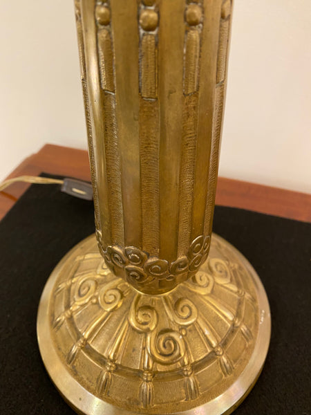 French Art Deco "Waterfall" Table Lamp Signed by Sabino