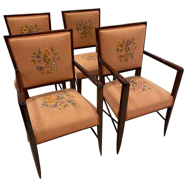 Set of Four French Art Deco chairs