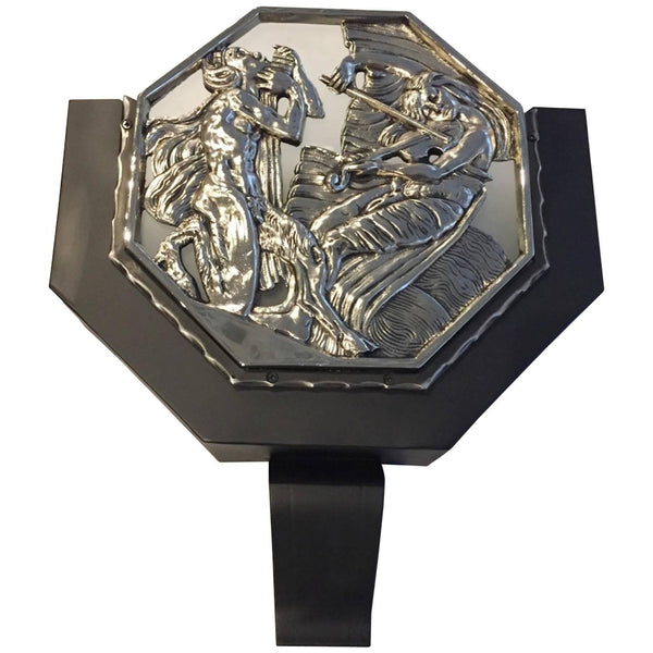 Pair of French Art Deco Theater Sconces Iron Nickel over Bronze