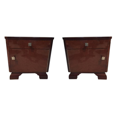 Pair of French Art Deco Nightstands