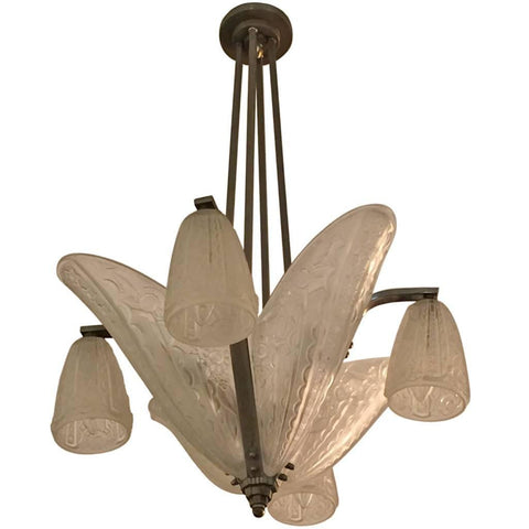 French Art Deco Chandelier by Donna Paris