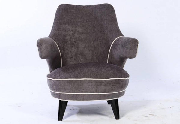 Midcentury Boudoir Chair with Floating Arms