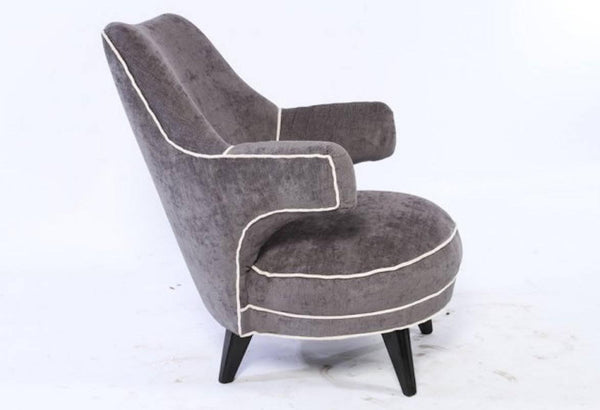 Midcentury Boudoir Chair with Floating Arms