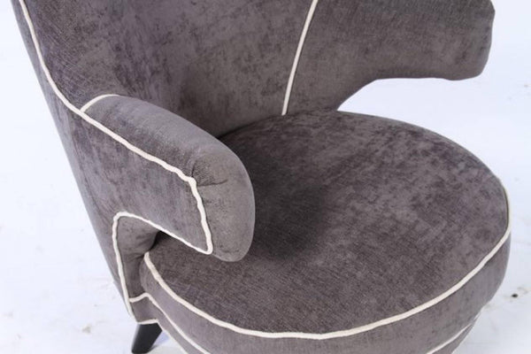 Midcentury Boudoir Chair with Floating Arms