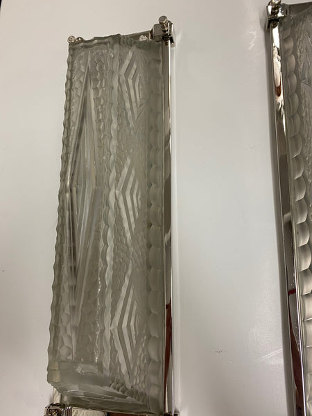 Pair of French Art Deco Geometric Sconces