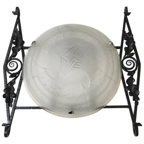 Large French Art Deco Sconce