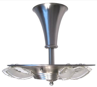 French Art Deco Modernist Ceiling Light or Chandelier