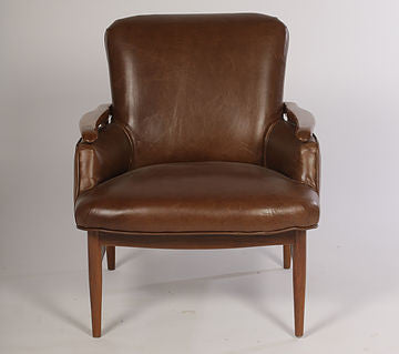 Pair of Mid Century Modern Leather Club Chairs