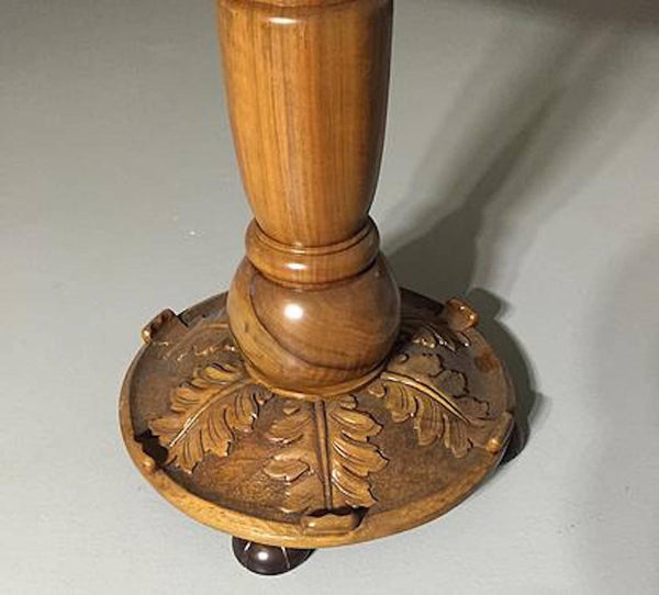 French Art Deco Walnut Accent Table