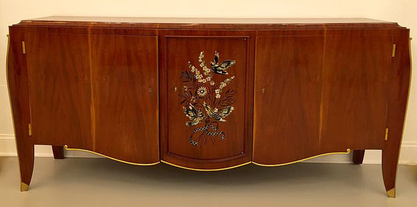 French Art Deco Mother of Pearl Inlay Butterfly by Jules Leleu