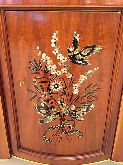 French Art Deco Mother of Pearl Inlay Butterfly by Jules Leleu