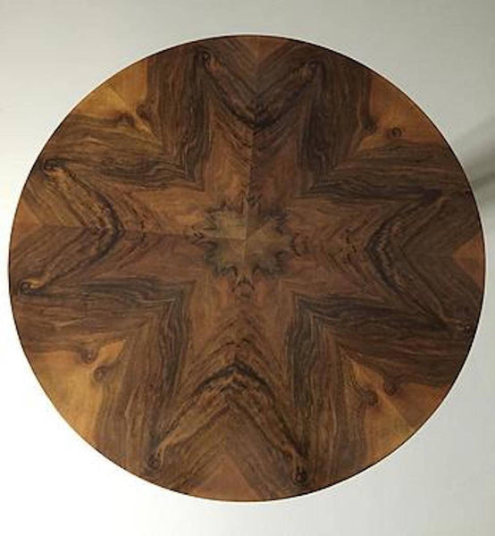 French Art Deco Walnut Accent Table