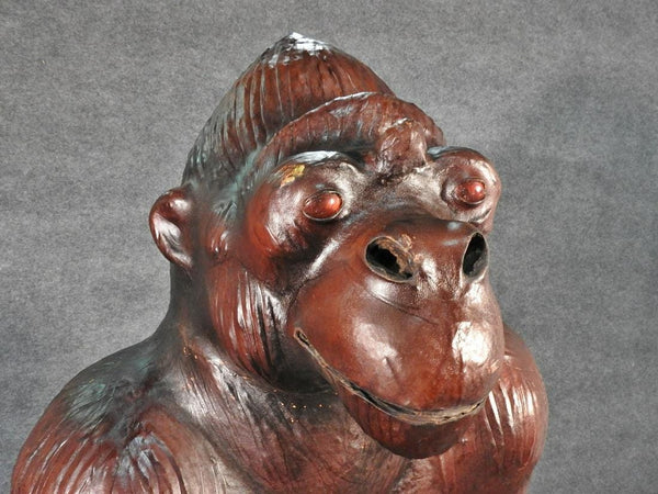 Life Size Giant Leather Gorilla