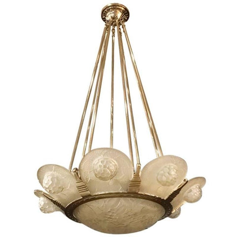 French Art Deco Chandelier BY SIMONET FRERES