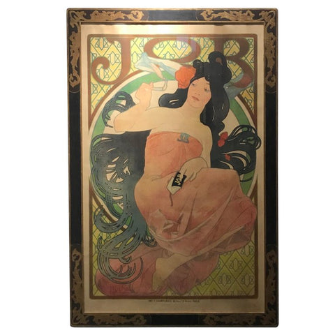 Art Nouveau Alphonse Mucha Original JOB Poster, 1898