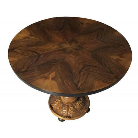 French Art Deco Walnut Accent Table