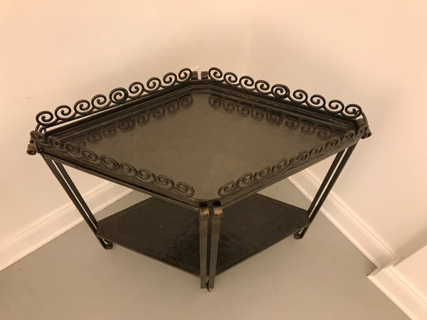 French Art Deco Diamond Accent Table or Cart