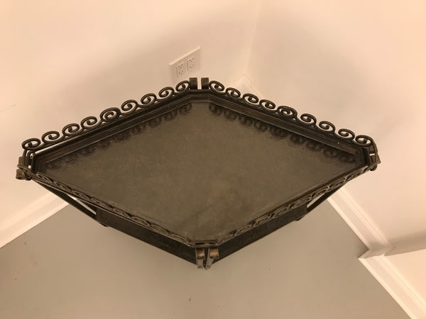 French Art Deco Diamond Accent Table or Cart