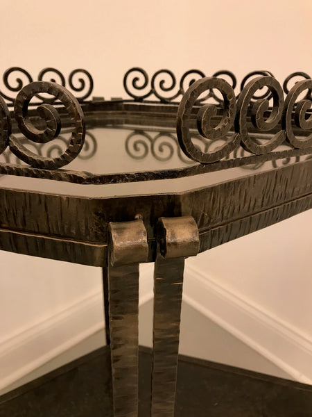 French Art Deco Diamond Accent Table or Cart