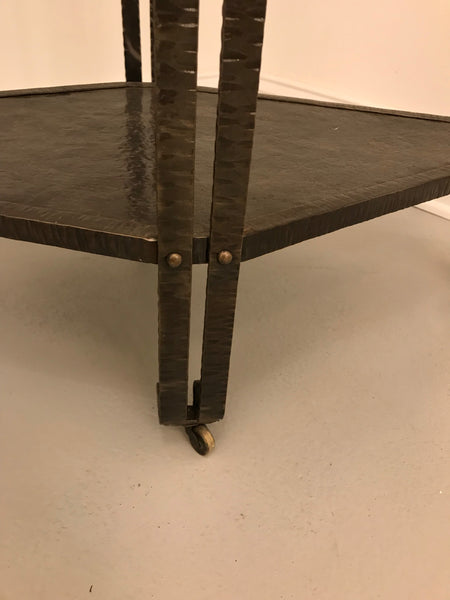 French Art Deco Diamond Accent Table or Cart