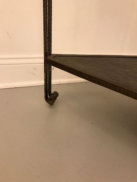 French Art Deco Diamond Accent Table or Cart