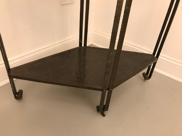 French Art Deco Diamond Accent Table or Cart