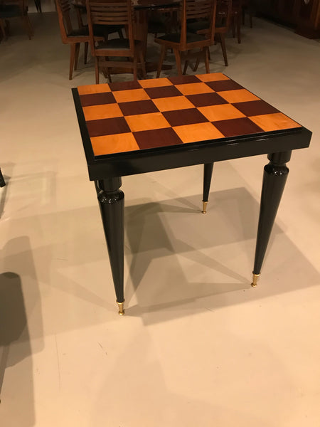French Art Deco Ebony Game Table or Centre Table