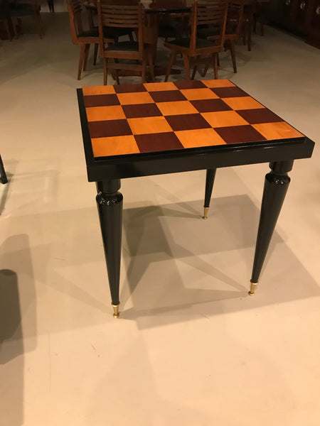 French Art Deco Ebony Game Table or Centre Table